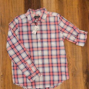 NWT Boy's Children's Place Button Down L/S Plaid Shirt - YL